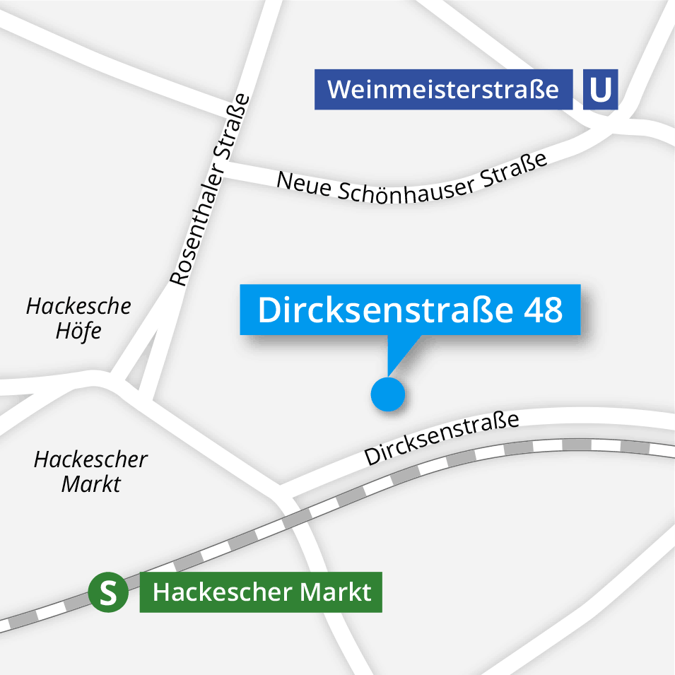 Lageplan Brillenwerkstatt Dircksenstraße 48 in Berlin-Mitte