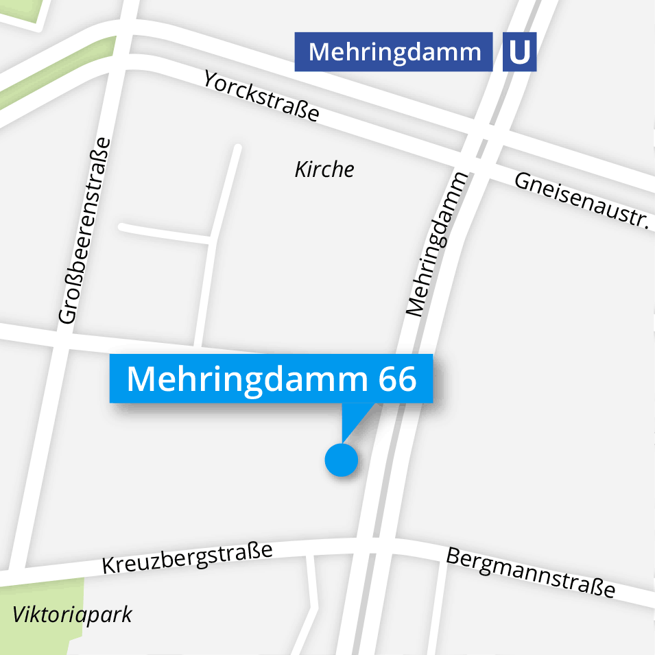 Lageplan Brillenwerkstatt Mehringdamm 66 in Berlin-Kreuzberg