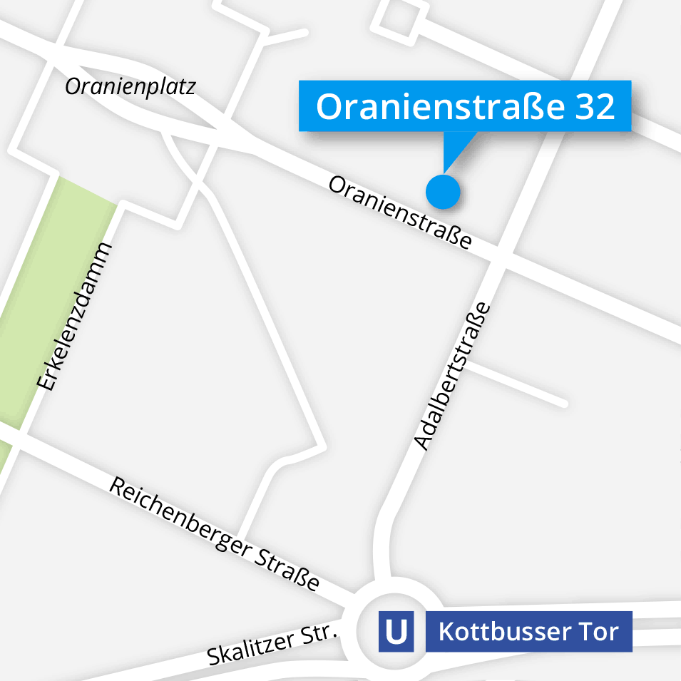 Lageplan Brillenwerkstatt Oranienstraße 32 in Berlin-Kreuzberg